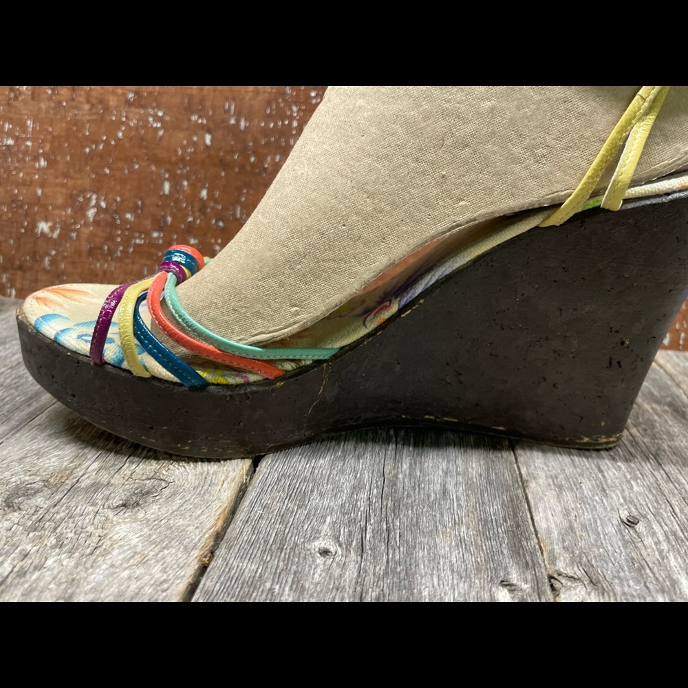 Missoni Authentic Multicolor Leather Platform San… - image 8